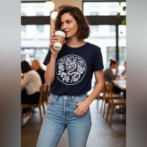 Sandro Midnight Blue Tee, US size 4, like new